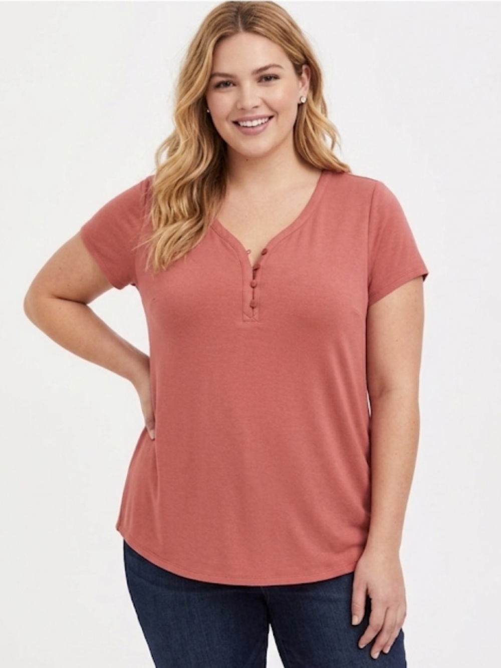 Torrid Coral Short Sleeve Top size 4X